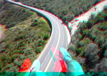 A few Paragliding Flights in true 3d requires red blue glasses