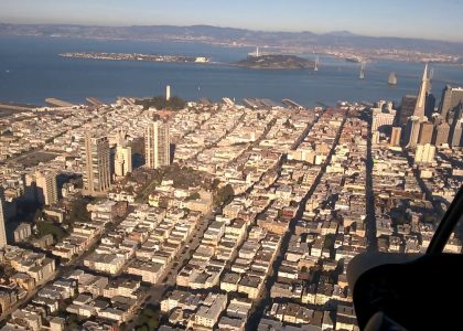 Chopper flight over San Francisco