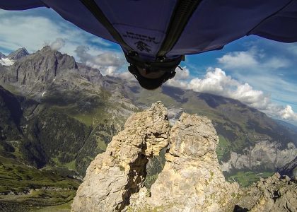 Wingsuit Flight Through 2 Meter Cave Uli Emanuele