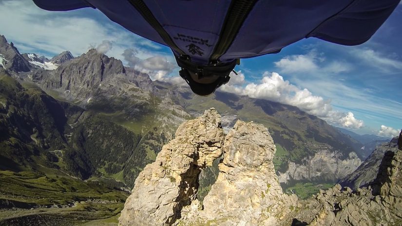 Wingsuit Flight Through 2 Meter Cave Uli Emanuele