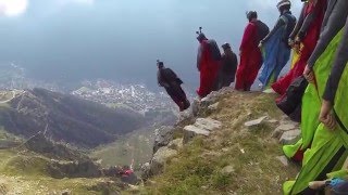 Sebastian Alvarez 15 Wingsuit charging from Le Brevent Chamonix