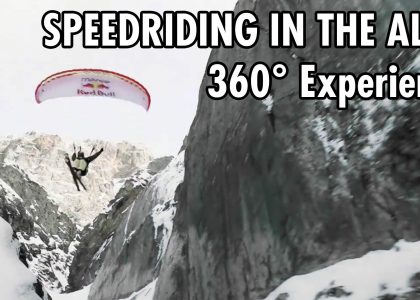 Proximity Speedriding Through Gorges in the Alps 360 POV Experience