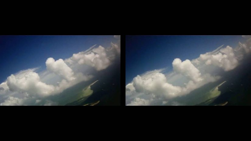 Venez voler autour des nuages ​​Format SBS 3D Google Cardboard ou VR