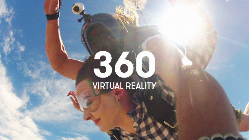 Fallschirmspringen rein 360 Virtuelle Realität