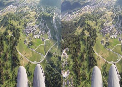 3D Paragliding Alps Mt