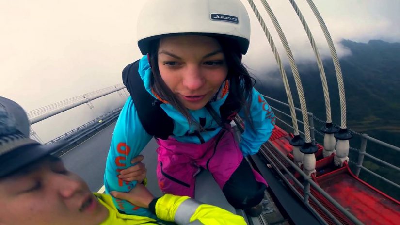 Zero Fox Given Police Grab BASE Jumper But She Jumps Anyways