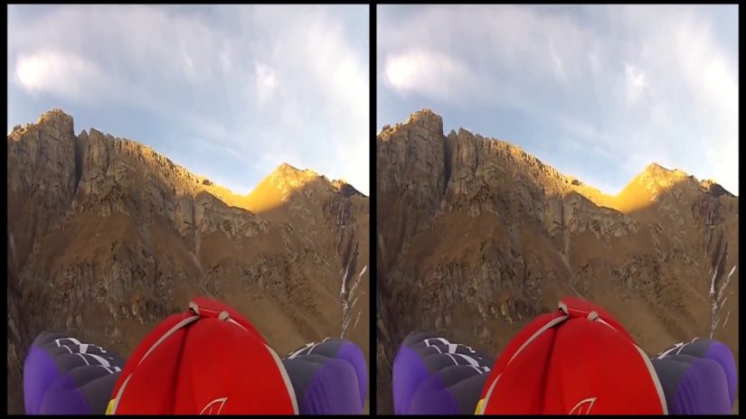 Traje de alas de realidad virtual VRin volando 1 3D SBS google cartulina
