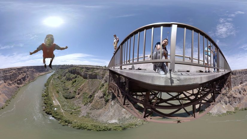 360 Video INSANE BASE Saltando en el puente Perrine