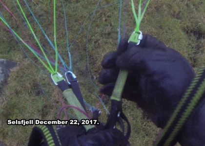 Into the darkness. Paragliding in December 22.2017