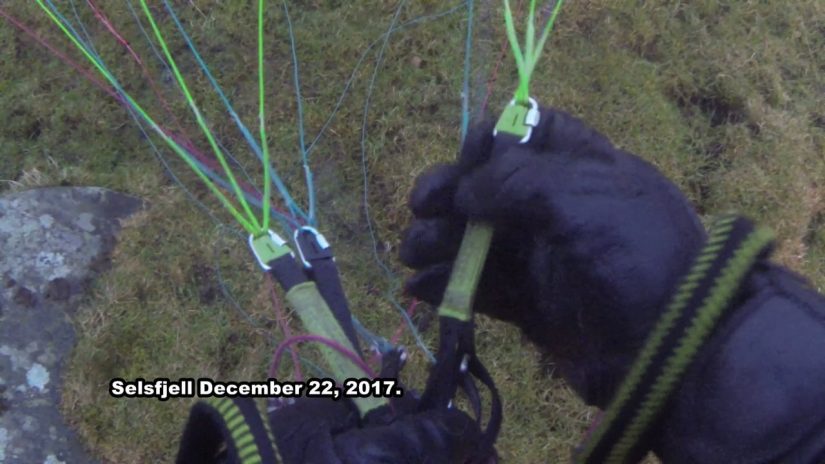 Into the darkness. Paragliding in December 22.2017