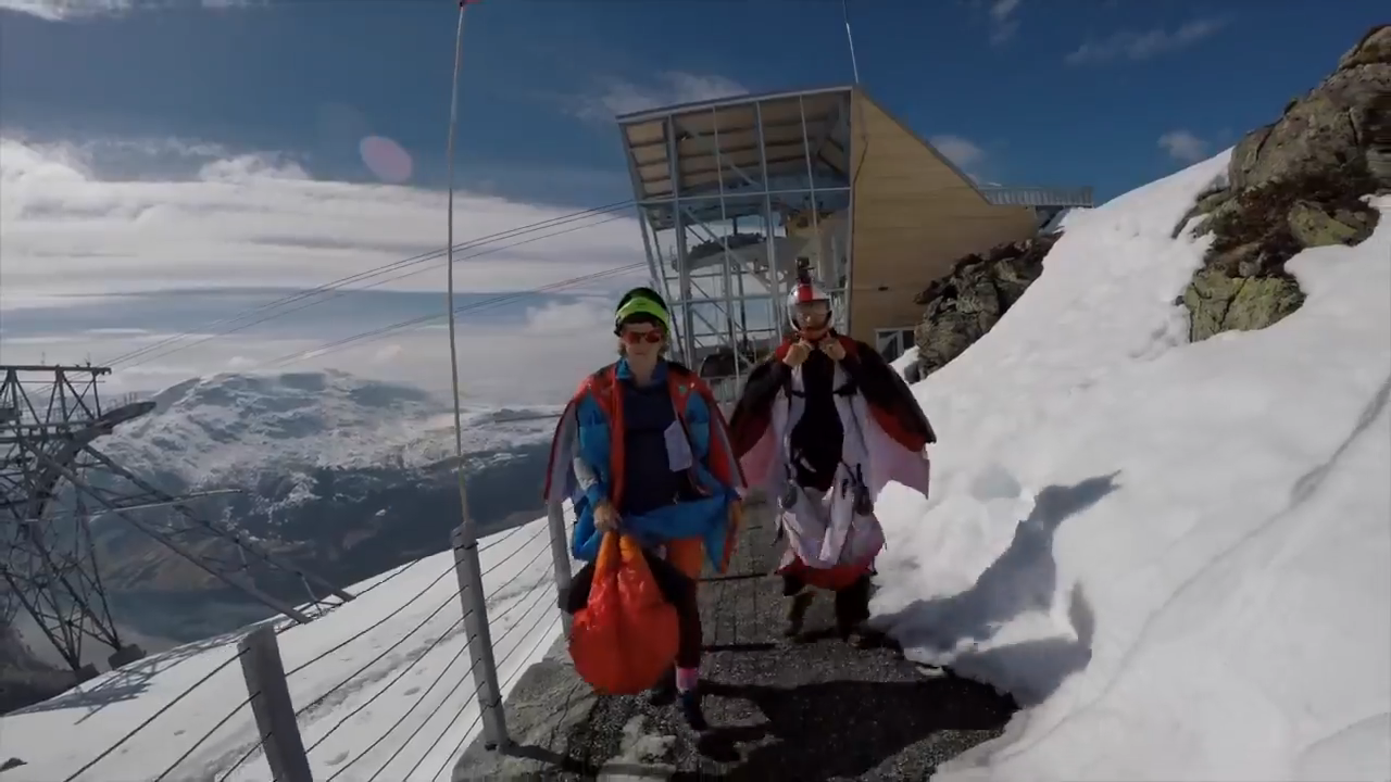 Wingsuit BASE jumping First Camp at Loen, Norway