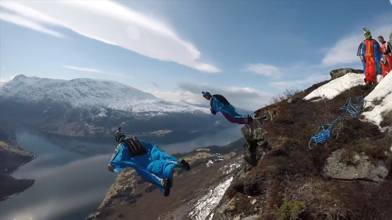 Lima vecino Riego Primer campamento de salto BASE con traje de alas en Loen, Noruega |  skyxtreme.tv
