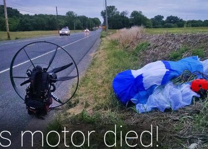 Paramotor Emergency Landing In A Corn Field