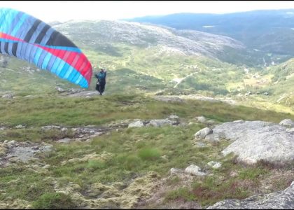 Paragliding from Suleskard to Golfen Sirdal August 3 2019.